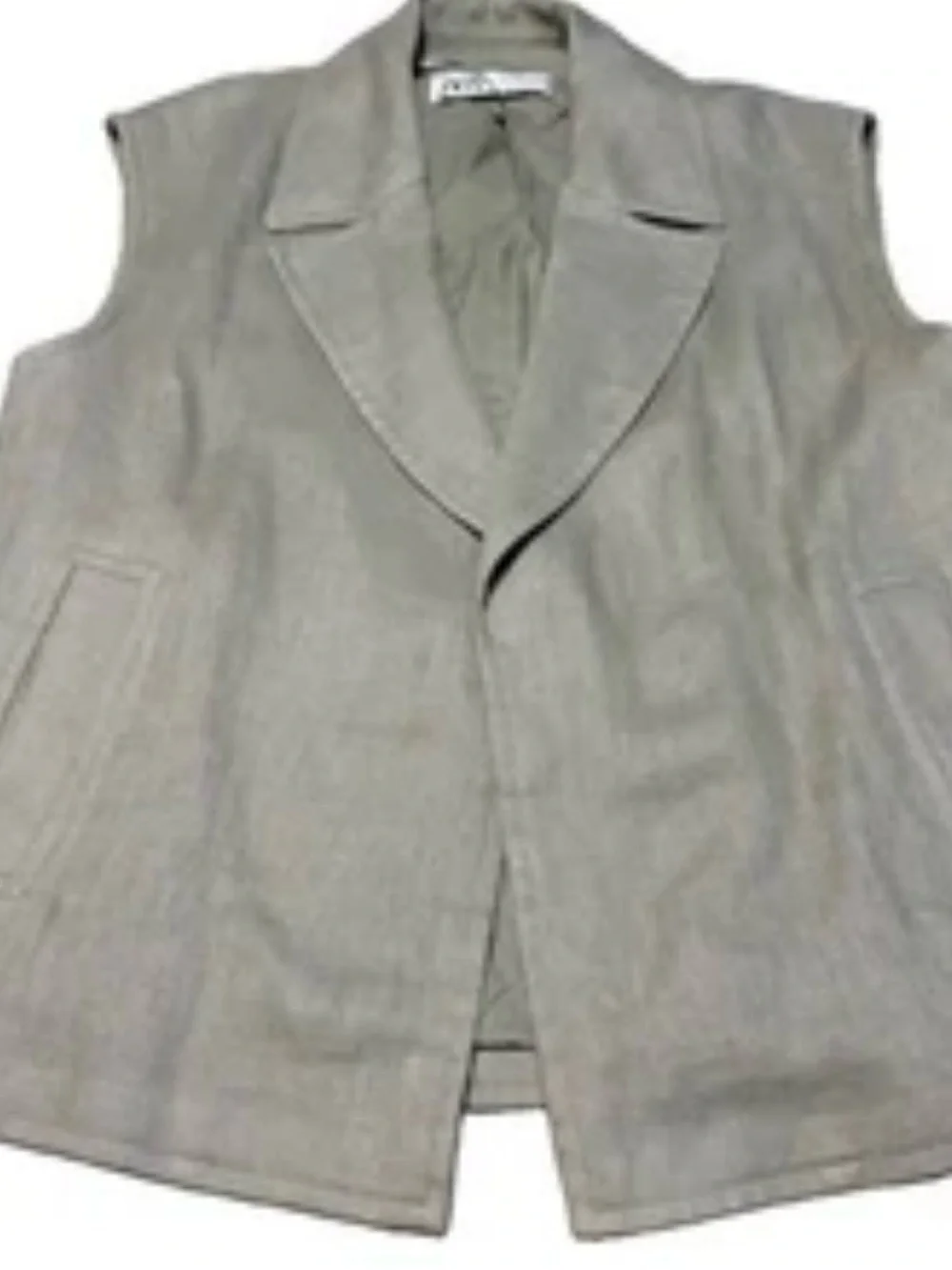 Zara 2-Piece Co-Ord Set Belted Vest Waistcoat S Wide Leg Pant Sage Size XS